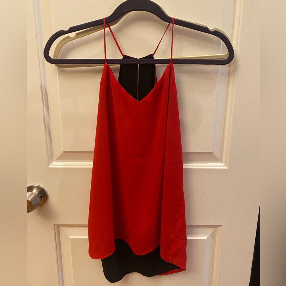 Reversible black red camisole tank. Side xsmall. Like new